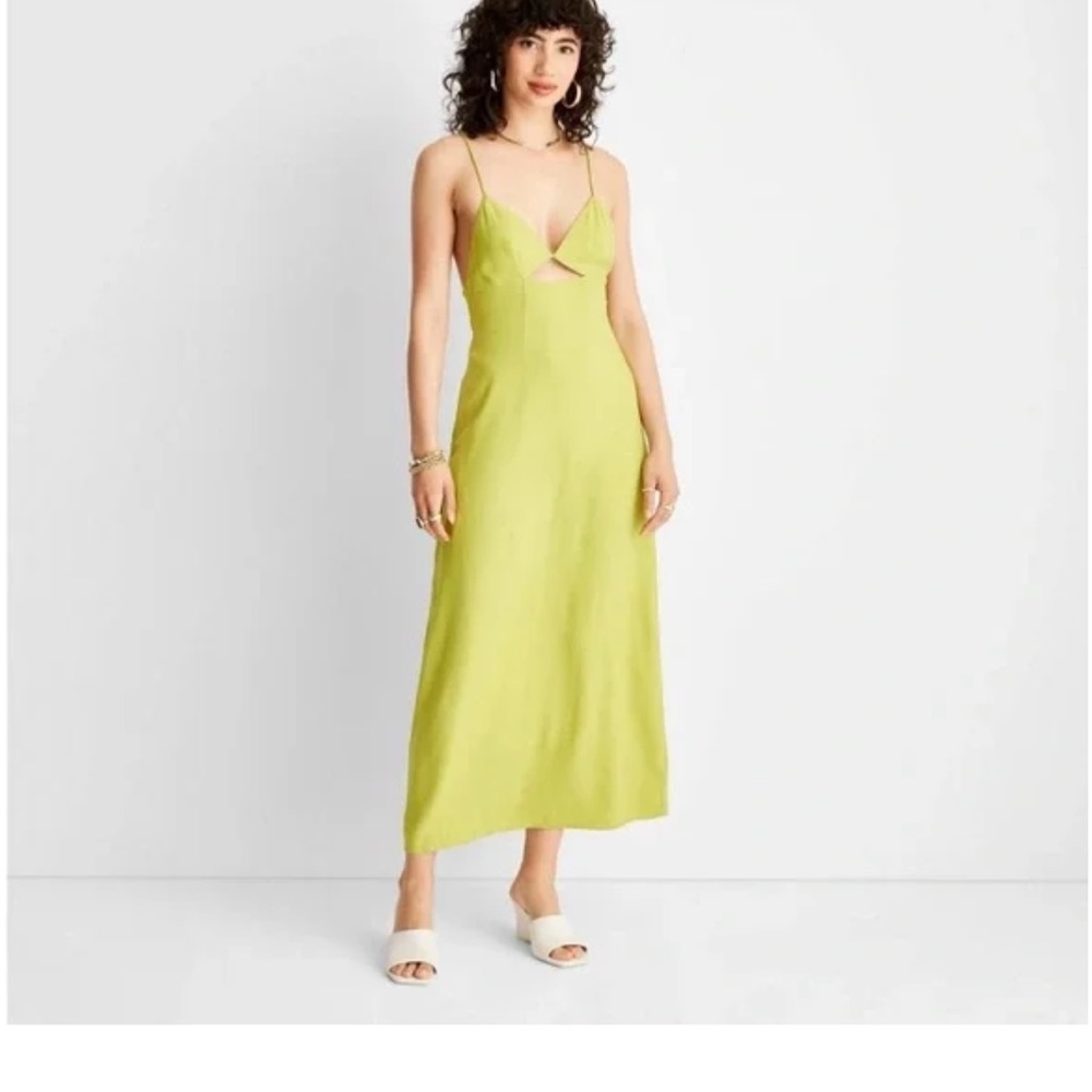 Future Collective Women's Strappy Cutout Midi Slip Dress - Picture 3 of 6